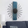 Decoratiune de perete, Solis, Cadru: Lemn (Grosime: 2 cm), Albastru/Negru