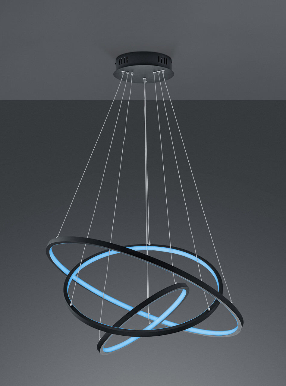 Lustra Aaron, TRIO, 80x150 cm, 78W, 1x SMD LED, metal, antracit