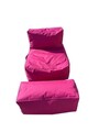 Set fotolii tip puf (2 piese), Pufito, 535PFT1214, Poliester, Roz
