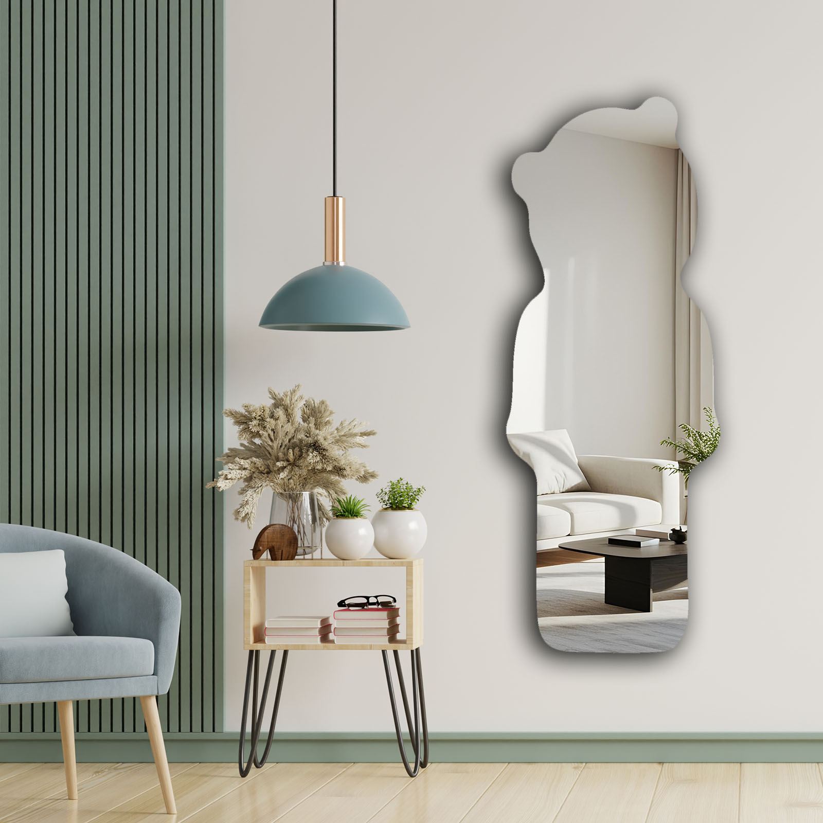 Oglinda decorativa, Hanah Home, 52135Ayna-009, 52x135 cm, OGLINDA (Grosime: 4 mm), Multicolor