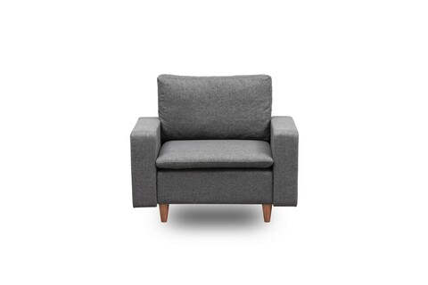 Fotoliu, futon, 859ftn1751, metal, gri inchis