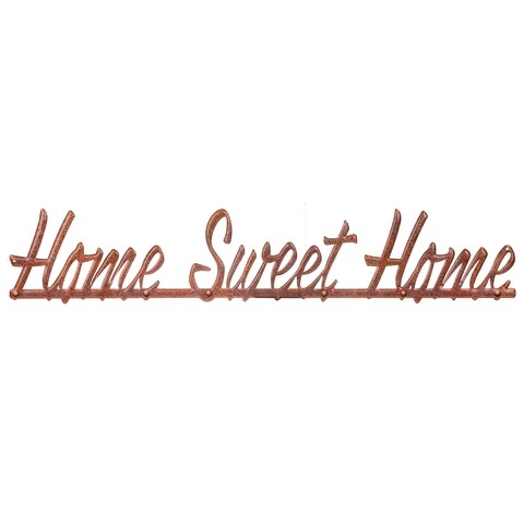 Decoratiune de perete Sweet Home, Creaciones Meng, 80x15 cm, fier/metal