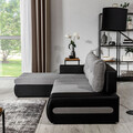 Coltar extensibil stanga 4 locuri ELTAP, Ov42, Ottavio, 275x180x85 cm, lemn/poliester, alb