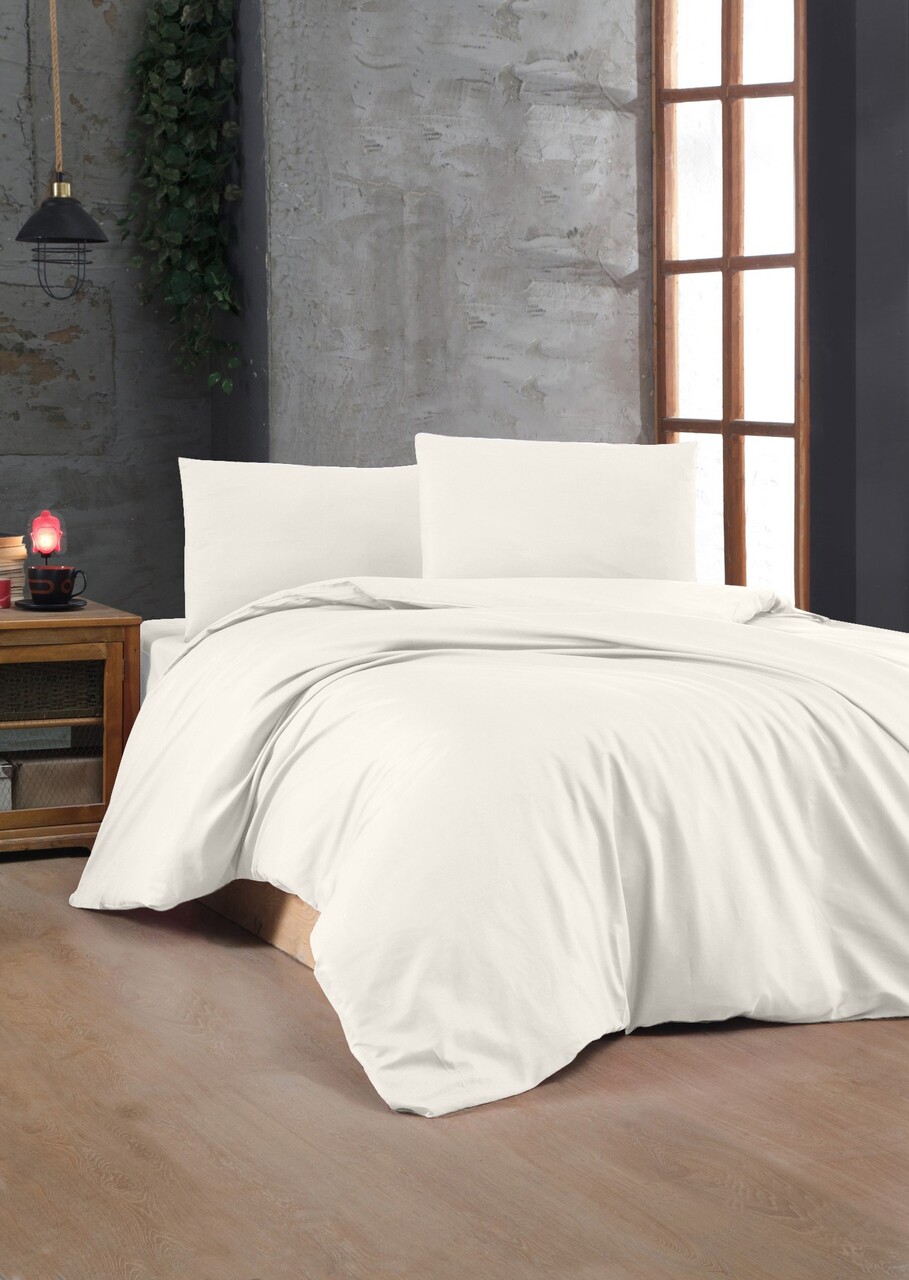 Lenjerie de pat dubla Super King (FR) L'essentiel Maison Cream Crem