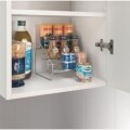 Etajera pentru condimente Steppo, Metaltex, 20x18x15 cm, inox/invelis din Polytherm, argintiu