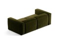 Canapea 2 locuri, Bergamo, Cosmopolitan Design, 224x108x70 cm, catifea chenille raiata, verde