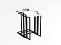 Set masute 3 piese, Puqa Design, Venedik, PAL, Alb/Negru