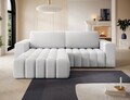 Coltar extensibil stanga 4 locuri ELTAP, Bon-49, Bonett, 250x175x92 cm, lemn/poliester, gri deschis