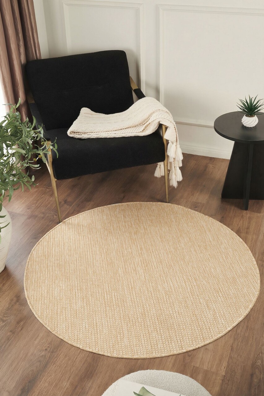 Covor (120 cm) Sisalux 3083 Round 120x120 cm Bej
