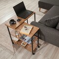 Masuta multifunctionala cu roti Melin, Sapphire, 70x76x63 cm, natural/negru