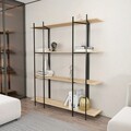 Corp biblioteca, Zena Home, Moss, 160x180x29.6 cm, PAL, Stejar / Negru