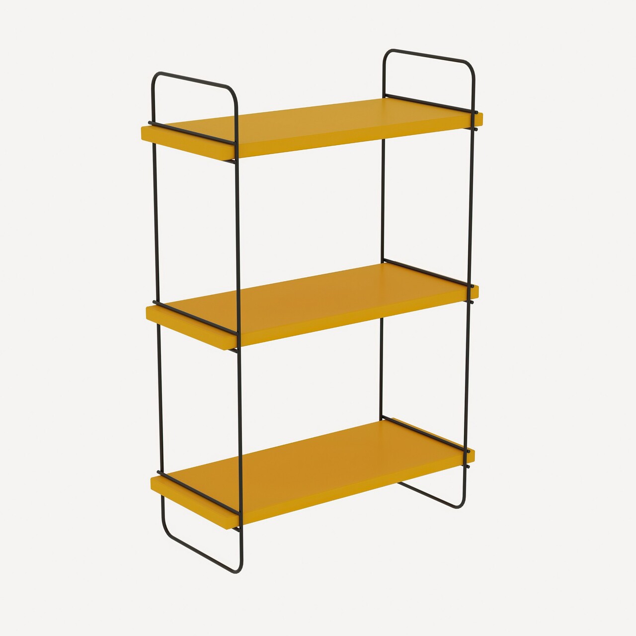 Raft de perete, Kalune Design, Pulalis, 40x66x20 cm, PAL, Galben - 2 | YEO