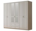 Dulap pentru haine, Rabi, Rb-122, 210x184x52 cm, Alb mat