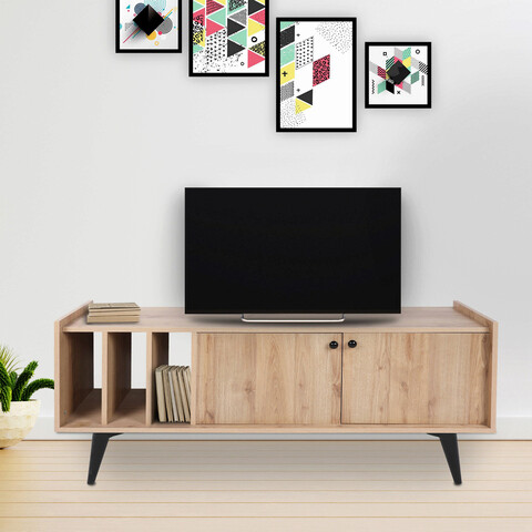 Comoda tv, mod design, viyana, 150x40x62 cm, stejar