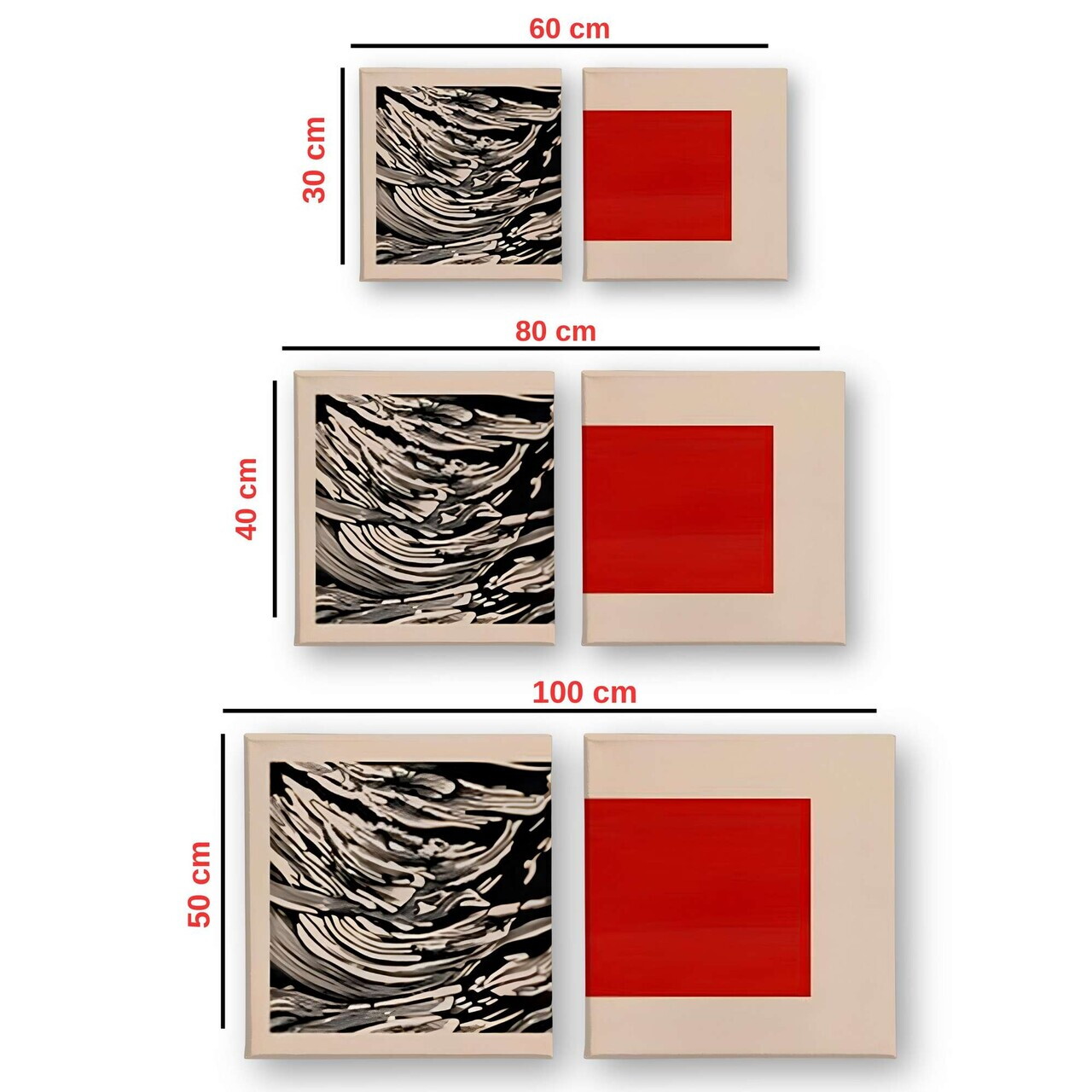 Tablou decorativ, ASR_CNV2-19 50x50, Canvas, Lemn, Multicolor — imaginea 4