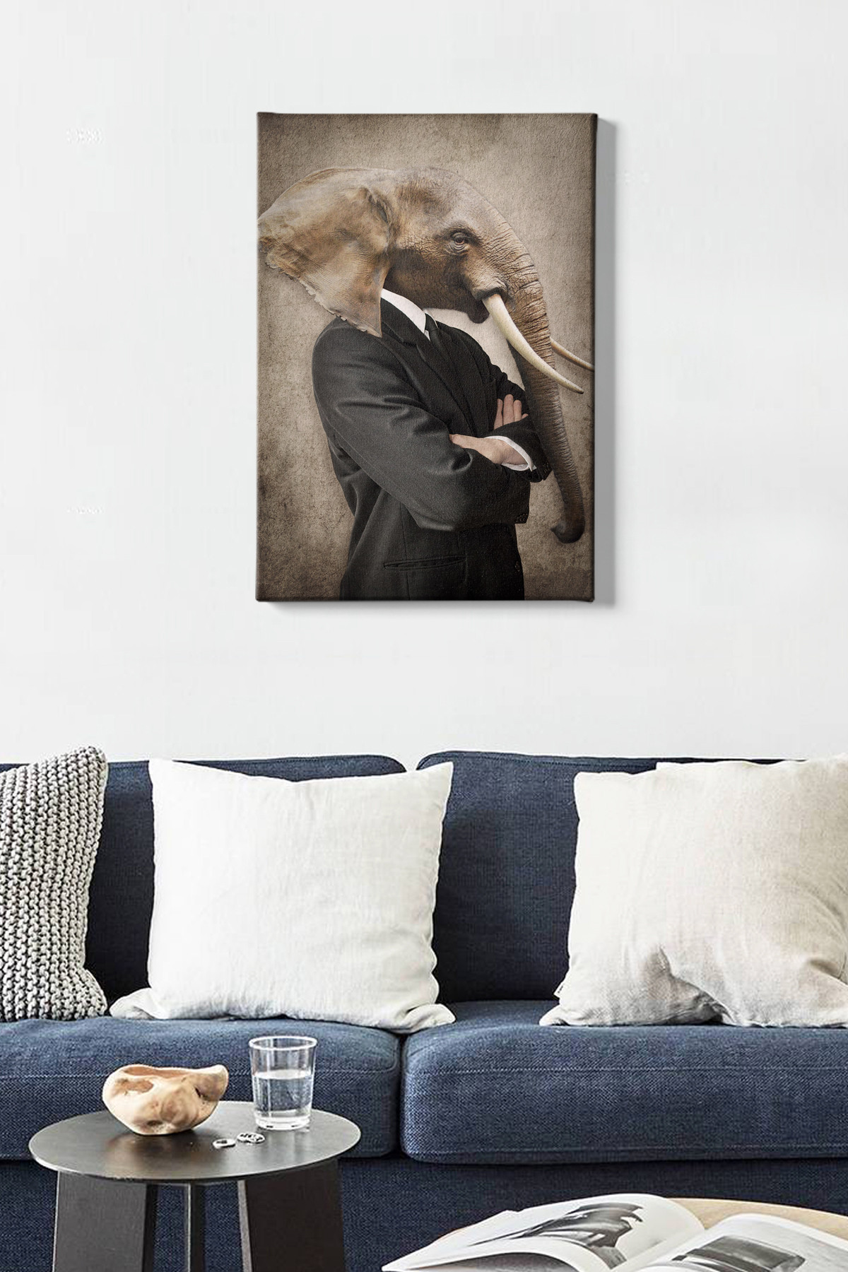Tablou decorativ, Kanvas Tablo (50 x 70), Canvas, Rama din lemn (grosime 3 cm), Multicolor