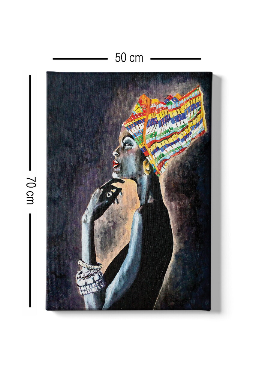 Tablou decorativ, Kanvas Tablo (50 x 70), Canvas, Rama din lemn (grosime 3 cm), Multicolor — imaginea 3