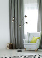 Lampadar Marley, TRIO, 80x55x200 cm, 10W, 5x GU10, metal, negru mat