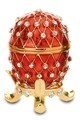 Cutie decorativa Egg,  Hermann Bauer, 3.5x5.5 cm, rosu