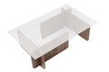Masuta de cafea, Nordure, Flavio, 105x30x65 cm, Sticla temperata , Maro