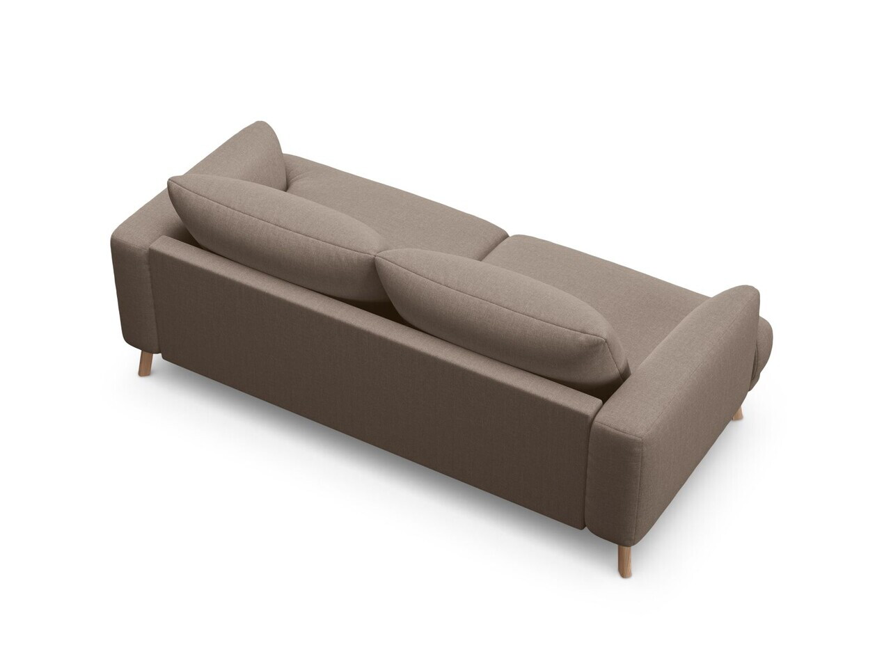 Canapea 2 locuri, Naomi, Micadoni Home, 170x95x75 cm, tesatura structurata, cappuccino — imaginea 4