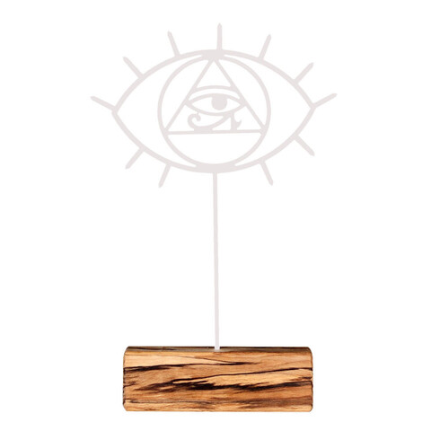 Decoratiune, eye, 17x35x3.5 cm, metal, alb