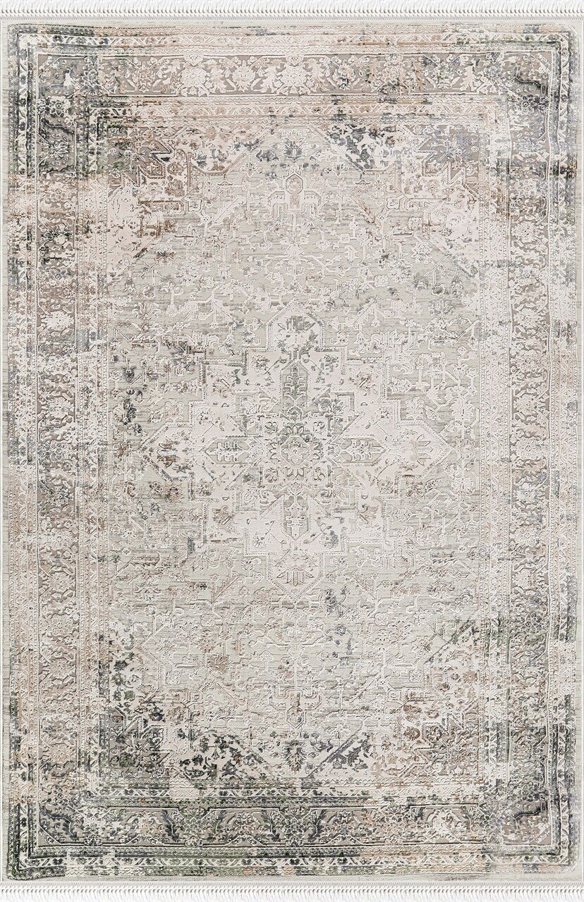 Covor, Nazende Nz004, 100x300 cm, 60% POLIPROPILENĂ/40% POLIESTER, Bej — imaginea 3