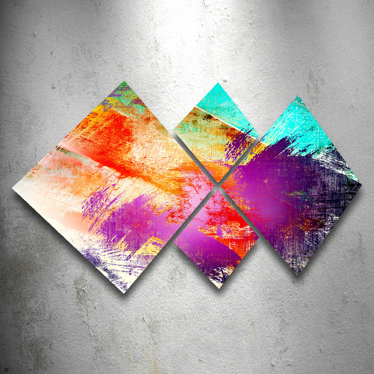 Set 4 tablouri decorative, 4MDF112001639, MDF, Imprimat UV, Multicolor - 1 | YEO