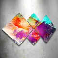 Set 4 tablouri decorative, 4MDF112001639, MDF, Imprimat UV, Multicolor