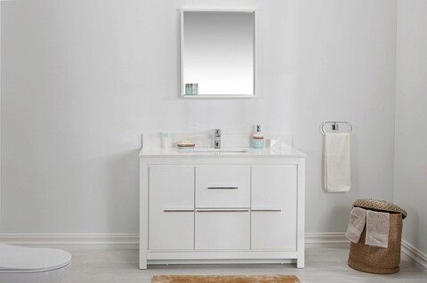 Set mobilier de baie (2 piese), jussara, superior 48, alb