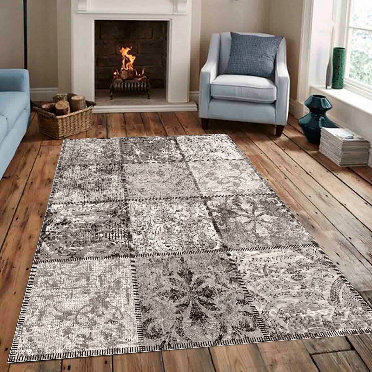 Covor Exfab225 160x230 cm Poliester Nurca / Crema