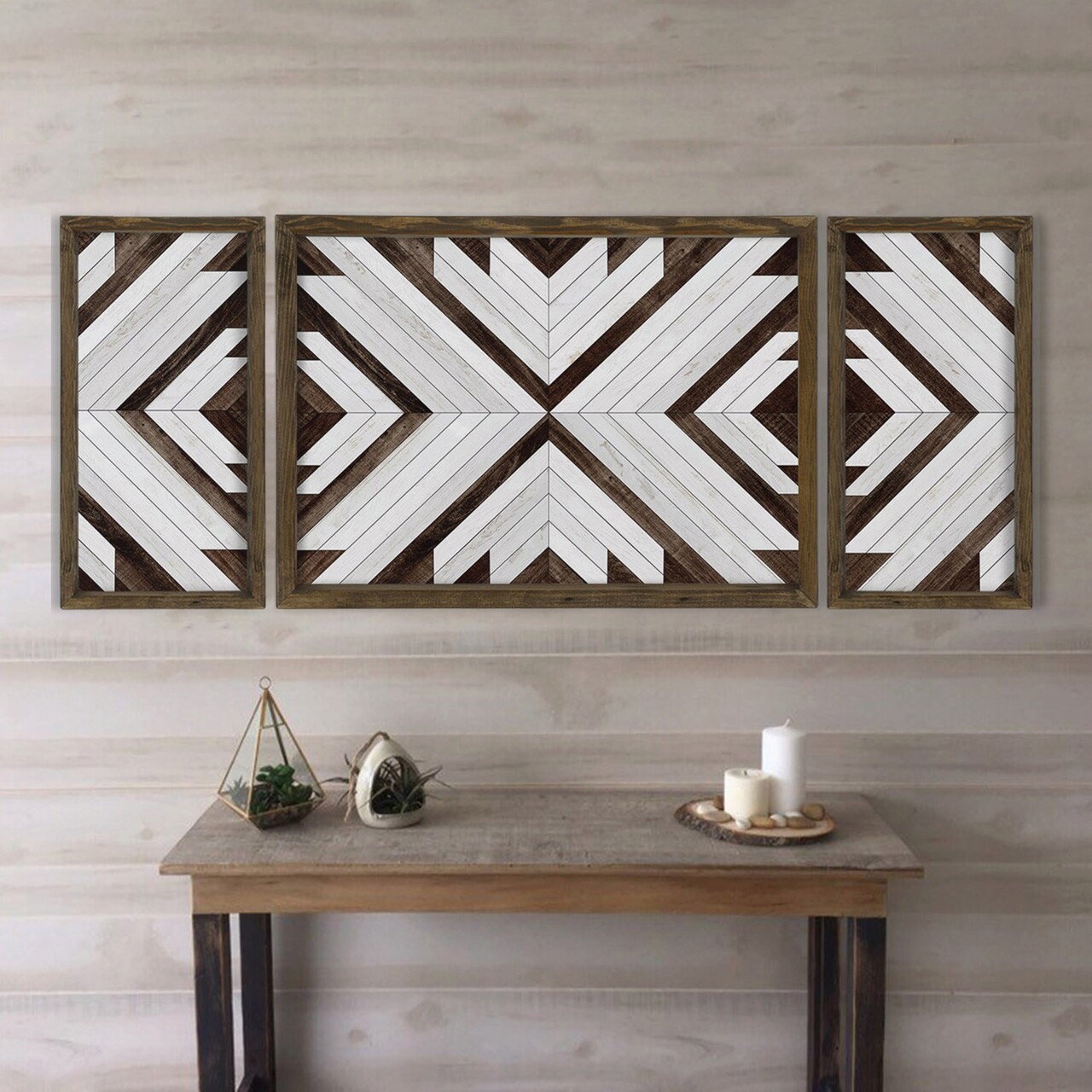 Set 3 tablouri decorative, TAH037, MDF, Imprimat UV, Multicolor