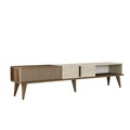 Comoda TV, Hanah Home, Milan, 180x40x35 cm, PAL, Nuc / Travertin