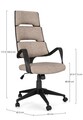 Scaun de birou Bart, Bizzotto, poliester, gri