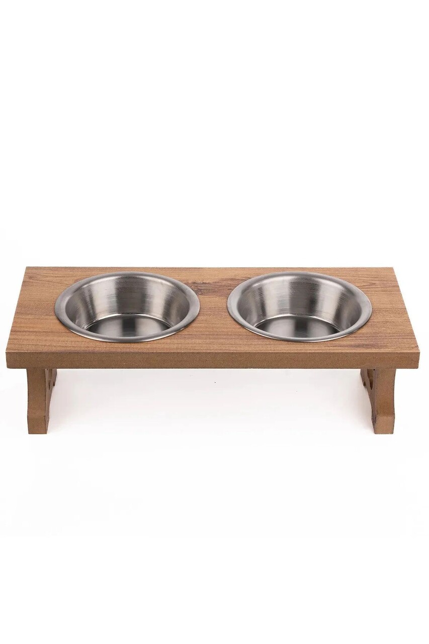 Bol pentru hrana animale de companie, Paws &amp; Whiskers, Apvm11, MDF , Multicolor - imagine 2