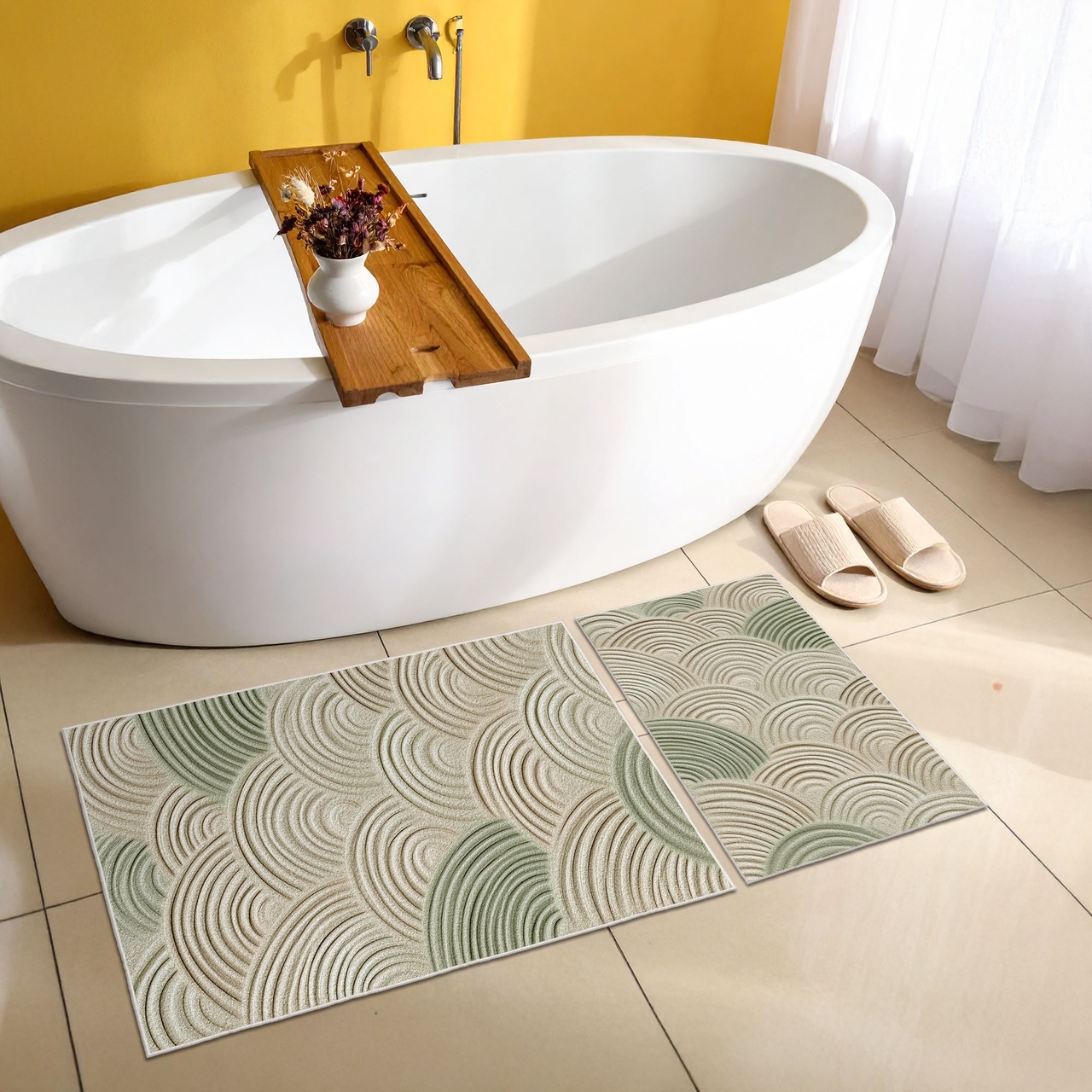 Set covorase de baie, L'essentiel Maison, Asr40, Verde - view 4