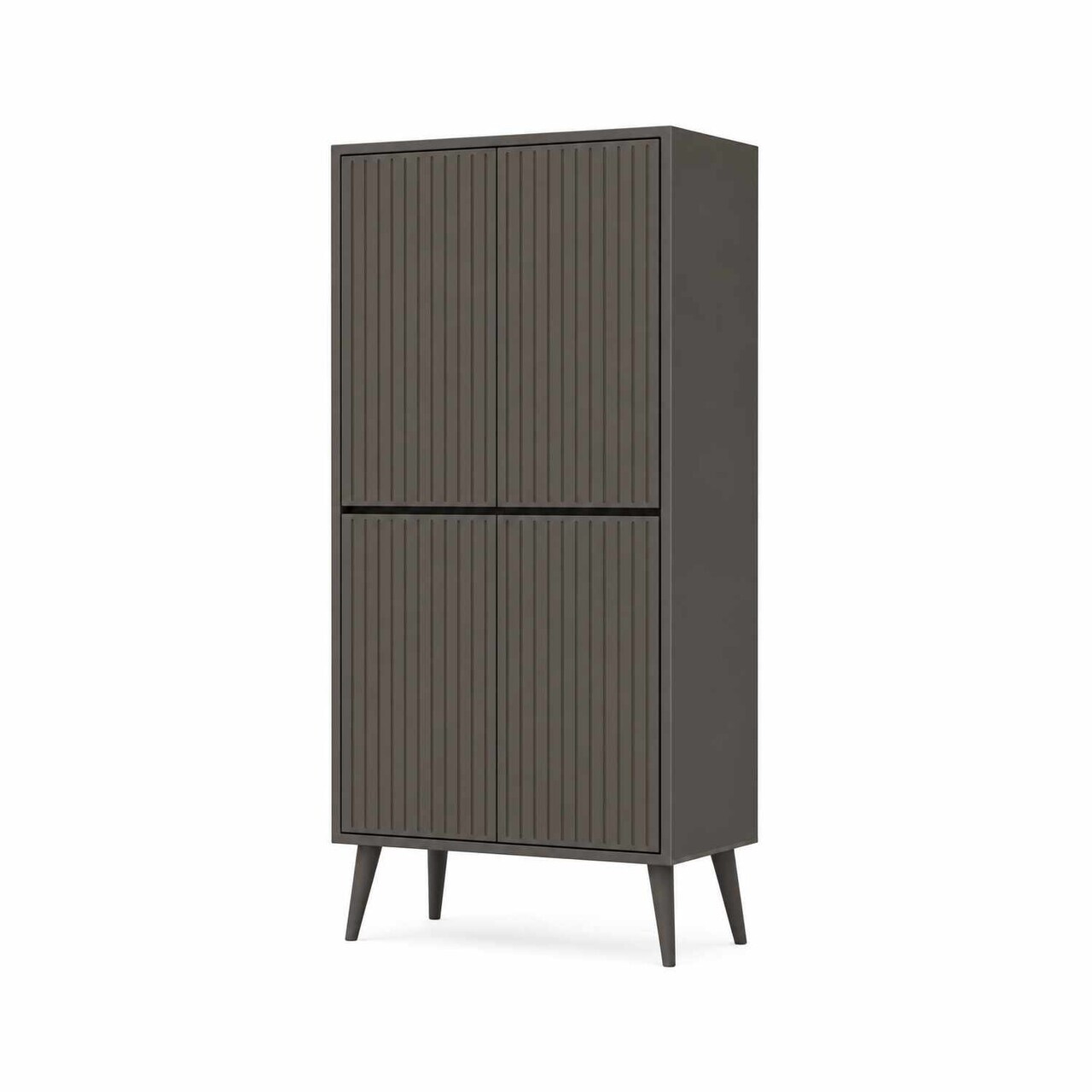Dulap pentru bucatarie, Hanah Home, Capella, 69x158x32 cm, MDF, Gri - view 5