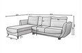 Coltar extensibil dreapta 3 locuri ELTAP, RT-10FL, Silva, 276x201x100 cm, lemn/poliester, negru