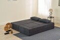 Canapea extensibilă cu 2 locuri, Balcab Home, 825BLC5402, Material: 100% ȘENILĂ, Antracit