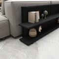 Masuta, Inarch, Mela, 180x52x22 cm, 100% PLANCĂ DE PARTICLE ȘI METAL CU MELAMINĂ , Antracit