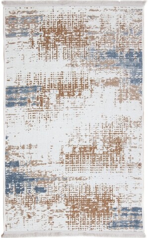 Covor Eko rezistent, NK 01 - Beige, Blue, 100% poliester,  75 x 200 cm