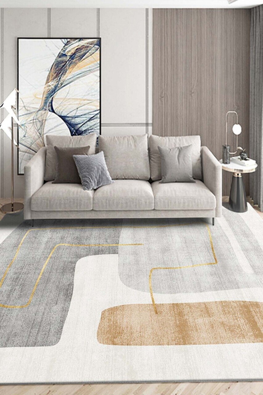 Covor, CLR-0000496-003, 80x200 cm, Poliester, Gri — imaginea 2