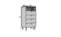 Comoda ELTAP, Dullum, 60x40x115 cm, MDF, alb