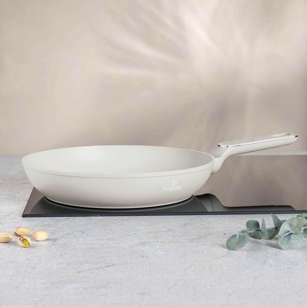 Tigaie Berlinger Haus, Sahara Marble, 28 cm, 2.4 L, aluminiu forjat, crem mat/marmura - imagine 8