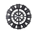 Ceas de perete, Stone, Metal, Dimensiune: 50 x 50 cm, Negru