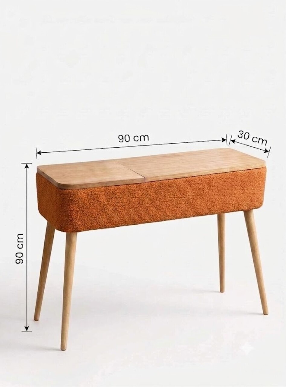 Bufet, Hanah Home, Sole, 90x90x30 cm, Portocaliu — imaginea 3