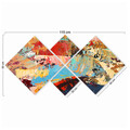 Set 4 tablouri decorative, 4MDF533438770, MDF, Imprimat UV, Multicolor