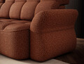 Coltar extensibil stanga 3 locuri ELTAP, Beneth, 301x185x115 cm, lemn/poliester, caramiziu