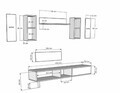 Comoda TV, Hanah Home, Didema 150, 150x40.5x30 cm, Alb