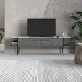 Comoda TV, Decortie, Otis, 160 x 45 x 35.6 cm, pal melaminat, gri/alb